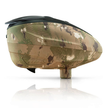 id-paintball DYE Rotor LT-R Paintball Hopper in Dyecam Tarnmuster mit flachem Profil und 200 Schuss Kapazität