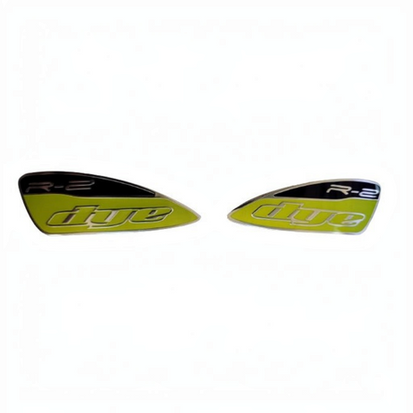 id-paintball Dye Rotor Metall Logo Button Shells für R1 und R2 Hopper in Neongelb und Schwarz