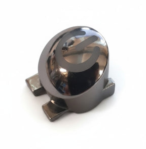 id-paintball Dye Rotor LTR R1 Power Knopf Abdeckung in Schwarz mit aufgedrucktem Ein-Aus-Symbol