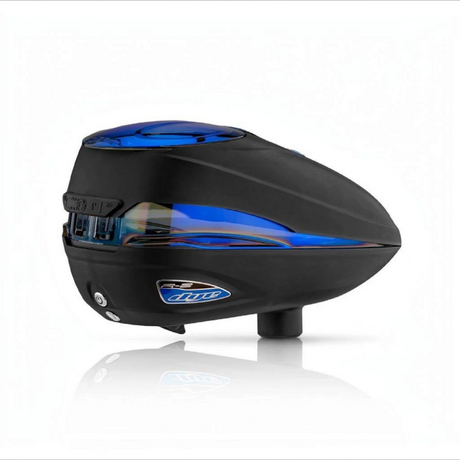 id-paintball Dye Rotor R2 Hopper in Schwarz mit blauem Akzent für Paintball-Markierer mit variabler Kapazität