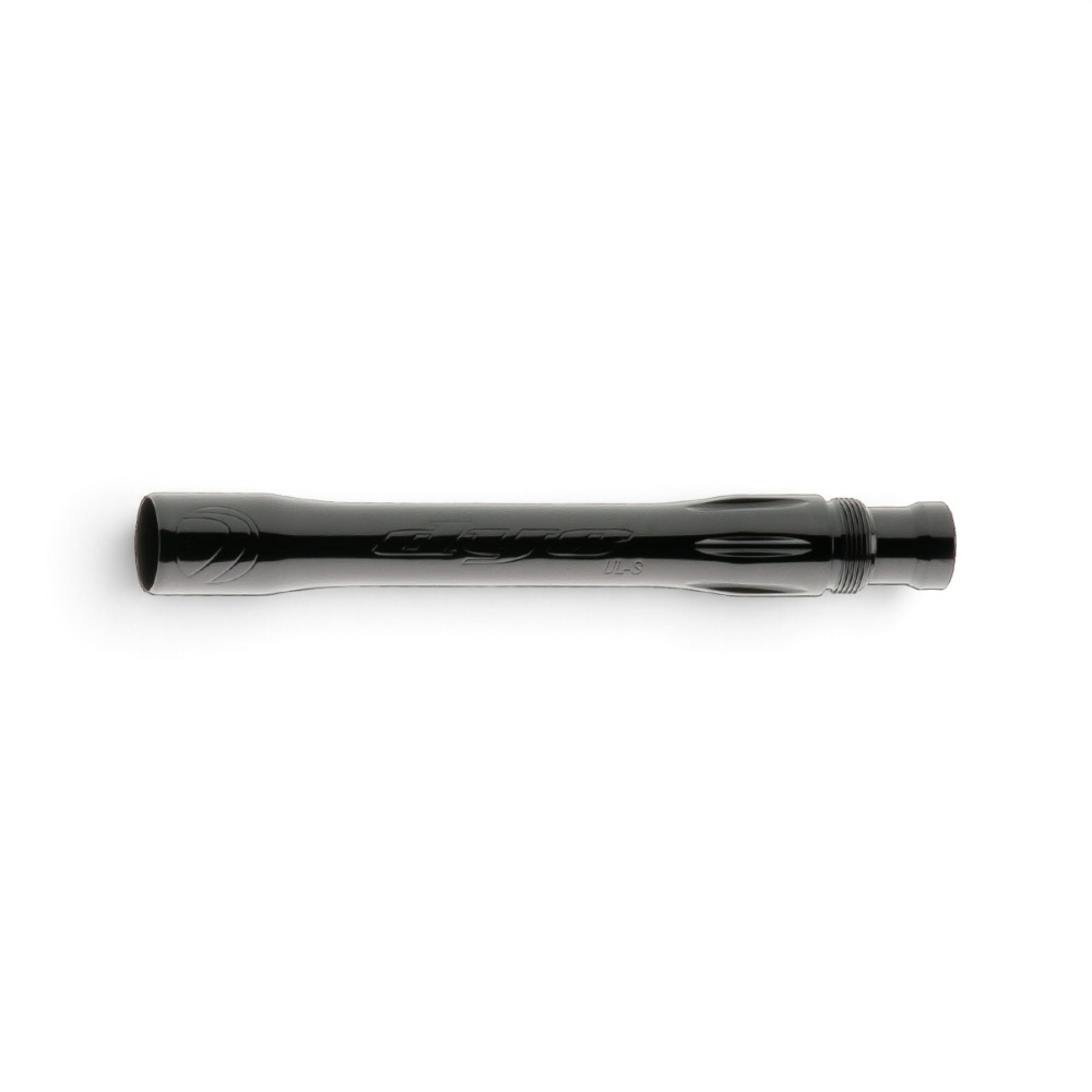 id-paintball DYE UL-S Ultralite Laufrückteil in glänzendem Schwarz mit Autococker-Gewinde für Paintball-Markierer