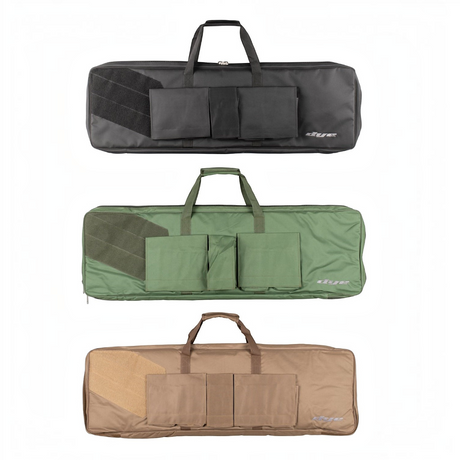 id-paintball DYE Waffentasche in Schwarz, Oliv und Tan für den sicheren Transport von Paintball-Markierern.