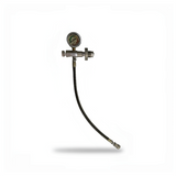 id-paintball Profi Edelstahl HP HPA Füllstation mit Manometer und 40 cm Füllschlauch für 200 und 300 Bar Systeme