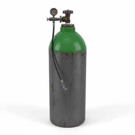 id-paintball Edelstahl HP Füllstation für 200 und 300 Bar Systeme mit Manometer und flexiblem Füllschlauch