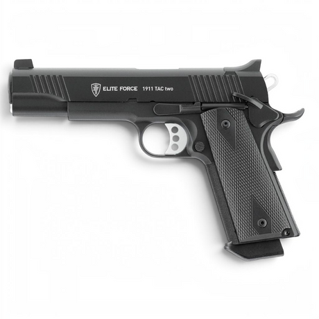 id-paintball Elite Force 1911 Tac Two GBB Airsoft-Pistole aus schwarzem Vollmetall mit Gas-Blowback-System