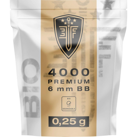 id-paintball Elite Force Bio BBs 0,25g in weiss, 4000 Stück biologisch abbaubare Airsoft-Munition im Beutel