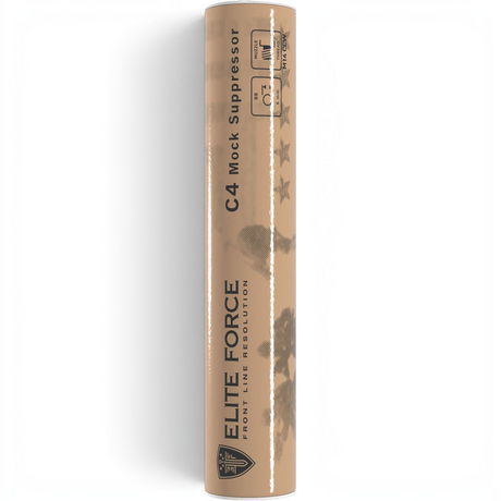 id-paintball Elite Force C4 Mock Suppressor aus Aluminium für Airsoft mit M14x1 CCW Gewinde in zylindrischer Form