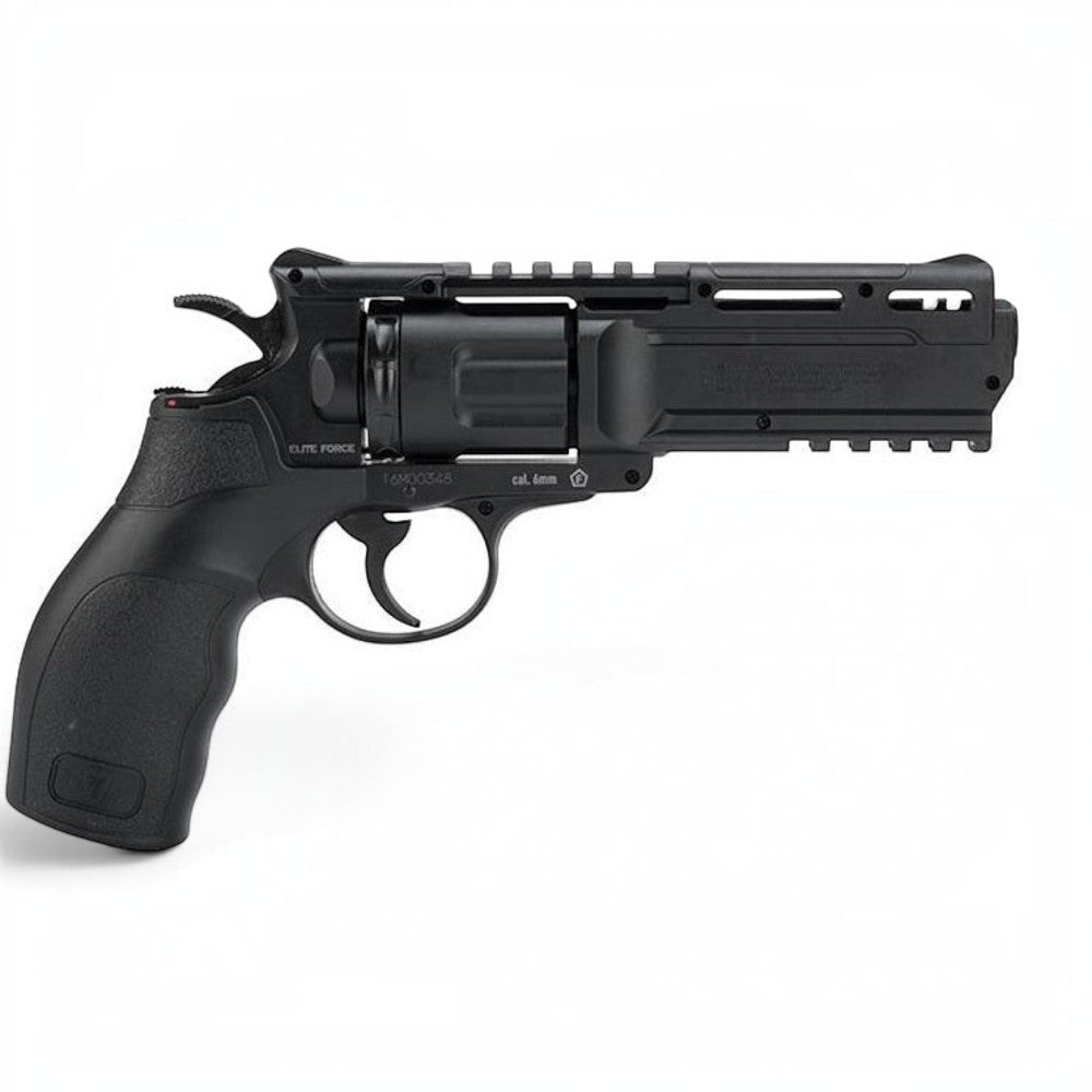 id-paintball Elite Force H8R Gen2 CO2 Airsoft-Revolver in Schwarz mit Polymer-Gehäuse und Picatinny-Schienen