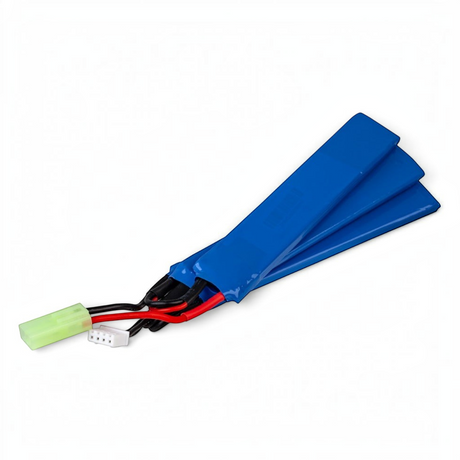 id-paintball Elite Force Li-Po Akku 11,1V 1200mAh mit drei blauen Zellen und Small-Tamiya-Anschluss für Airsoft