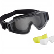 id-paintball Elite Force MG 300 Schutzbrille mit schwarzem Rahmen, Meshgitter und austauschbaren gelben und klaren Gläsern