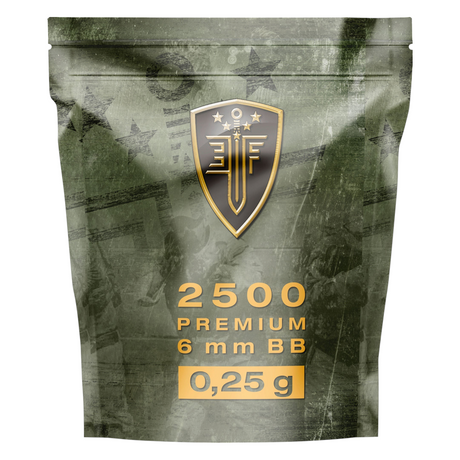 id-paintball Elite Force Premium Airsoft BBs 0,25 g im 2.500 Stück Zip-Beutel mit olivgrünem Camouflage-Design