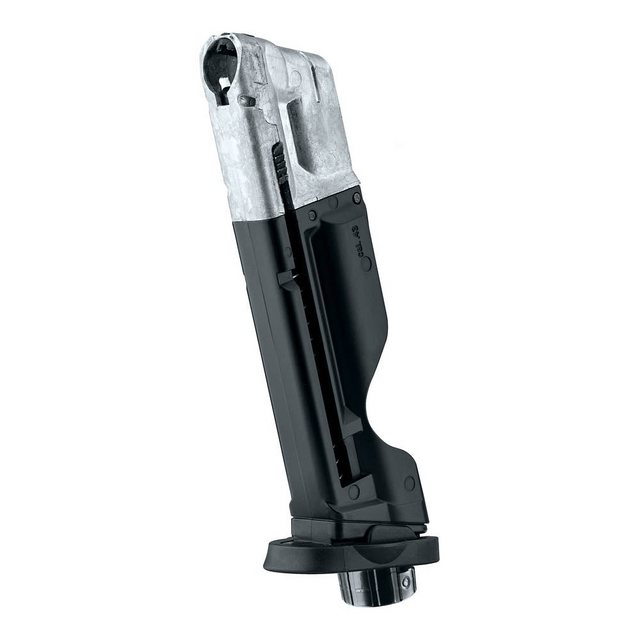 id-paintball Emergency Magazin für Smith & Wesson M&P9 2.0 T4E cal.43 mit CO2-Push-Pin-Funktion in Schwarz und Silber