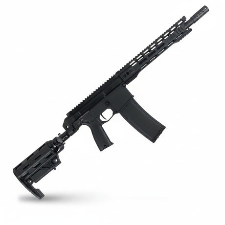 id-paintball Planet Eclipse EMF200 MagFed Markierer in Schwarz mit M-Lok Handschutz und S63 Tactical Lauf