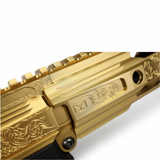 id-paintball Planet Eclipse EMF200 Scroll Markierer mit detaillierter goldener Gravur und M-LOK Handschutz