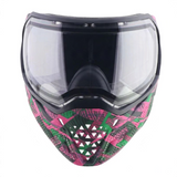id-paintball Empire EVS Geo Grunge LE Paintball-Maske mit grün-pinkem Tarnmuster und großem Thermal-Sichtfeld