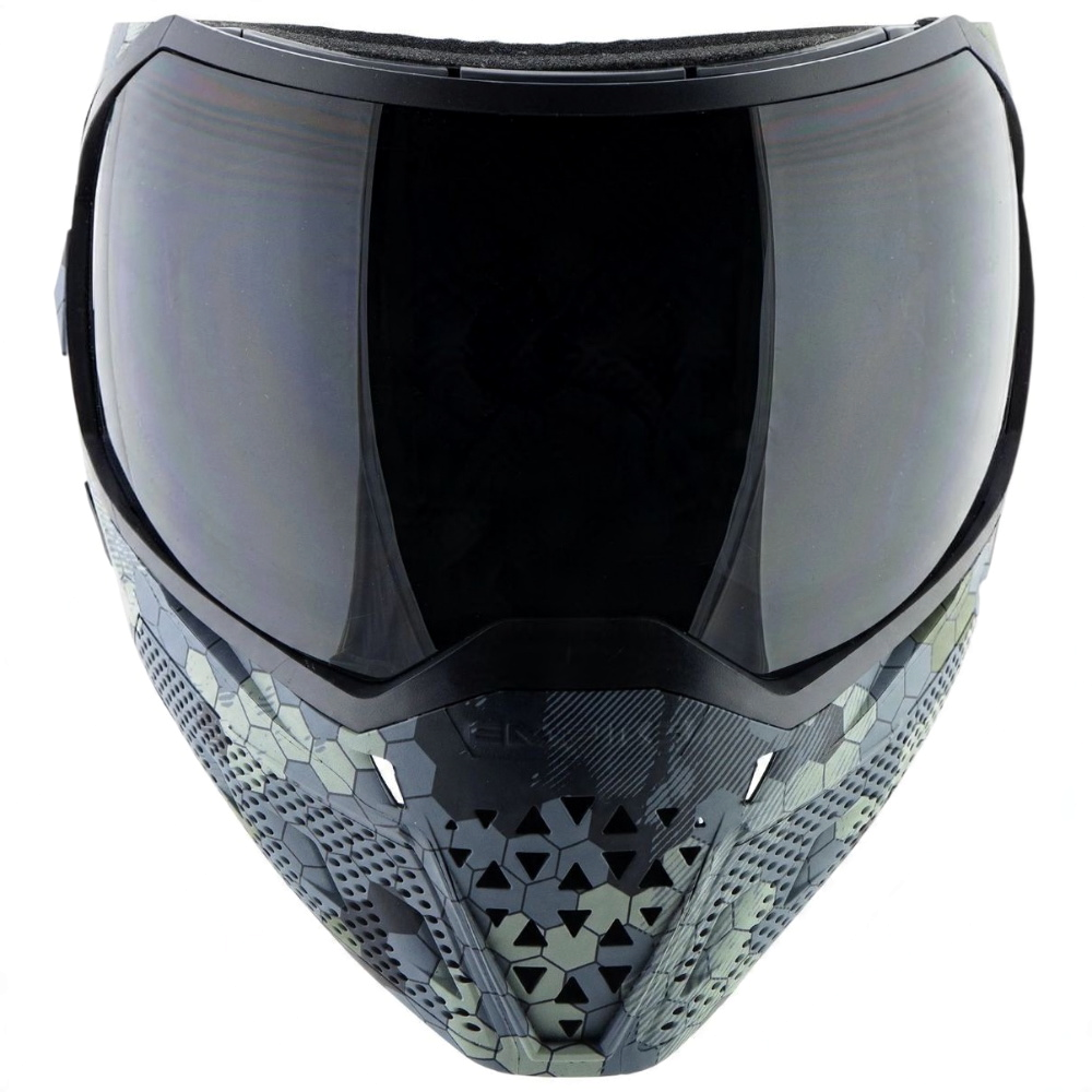 id-paintball Empire EVS Hex Camo Paintball Maske mit getöntem Thermalglas und futuristischem Wabenmuster