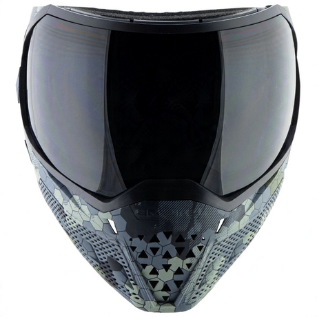 id-paintball Empire EVS Hex Camo Paintball Maske mit getöntem Thermalglas und futuristischem Wabenmuster