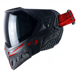 id-paintball Empire EVS Paintball Maske in Schwarz mit rotem Maskenband und Thermalglas für weites Sichtfeld