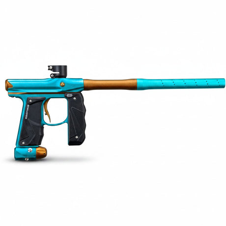 id-paintball Empire Mini GS Paintball-Markierer in Dust Aqua und Dust Orange mit 14 Zoll Lauf und gummiertem Griff