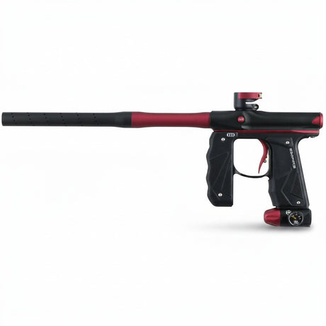 id-paintball Empire Mini GS Paintball Markierer in Dust Black und Dust Red mit 14 Zoll Lauf und schlauchlosem Design