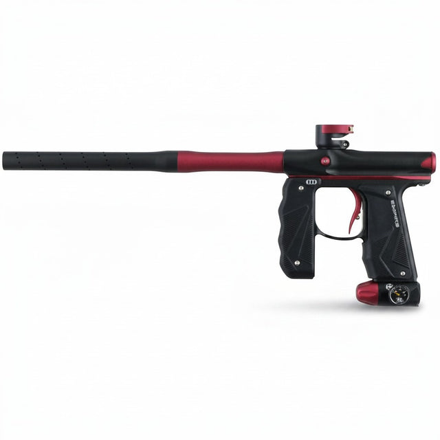id-paintball Empire Mini GS Paintball Markierer in Dust Black und Dust Red mit 14 Zoll Lauf und schlauchlosem Design