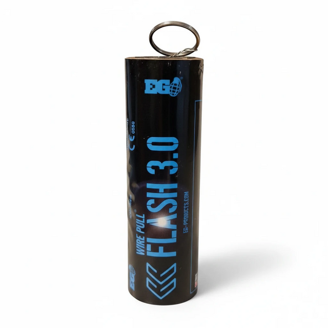 id-paintball Enola Gaye Wire Pull Flashbang 3.0 Blendgranate mit Ringzünder in schwarzer zylindrischer Form