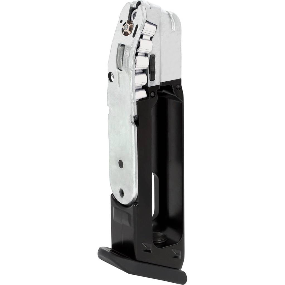 id-paintball Ersatzkettenmagazin für GLOCK 17 Gen5 4,5 mm Diabolo CO2 Pistole aus Metall und schwarzem Kunststoff