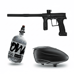 id-paintball Planet Eclipse ETHA 3 Paintball-Sparset in Schwarz mit DYE Rotor LT-R Hopper und PowAir Carbon HP-System