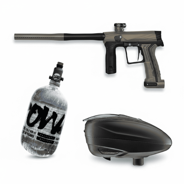 id-paintball Planet Eclipse ETHA 3 Paintball-Set in Earth mit DYE Rotor LT-R Hopper und PowAir Carbon HP-System