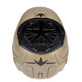 id-paintball HK Army EVO Pro Speedfeed in Schwarz auf einem beigen Paintball Hopper montiert