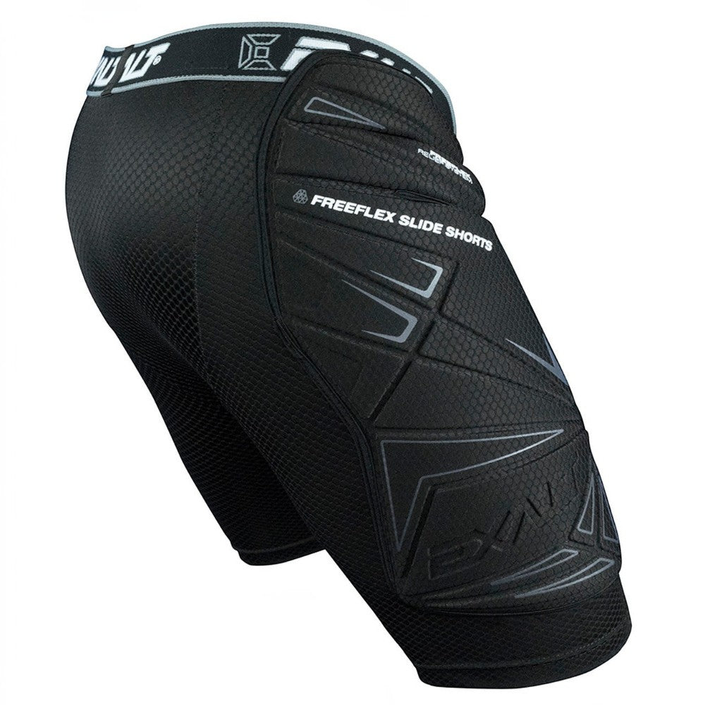 id-paintball Exalt FreeFlex Paintball Slide Short in Schwarz mit schützenden Polstern an Hüfte und Oberschenkeln
