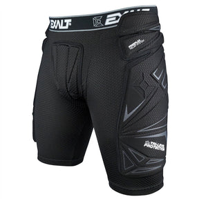 id-paintball Exalt FreeFlex Paintball Slide Short in Schwarz mit Polsterung an Hüfte und Oberschenkeln