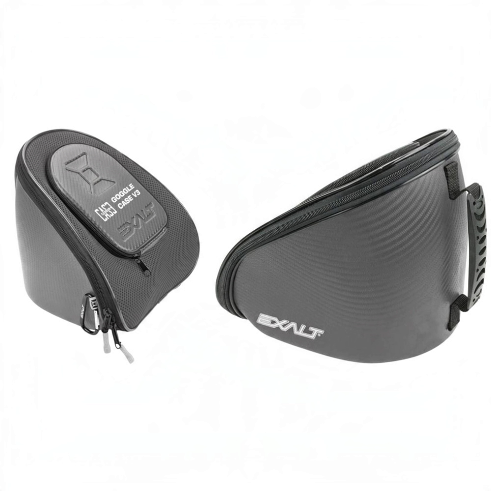 id-paintball Exalt Goggle Case V3 in Charcoal Grey mit halbsteifer Konstruktion und Tragegriff für Paintballmasken