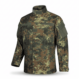 id-paintball US Uniform Feldjacke in Flecktarn aus robustem Ripstop-Baumwollgewebe mit Klett-Brusttaschen