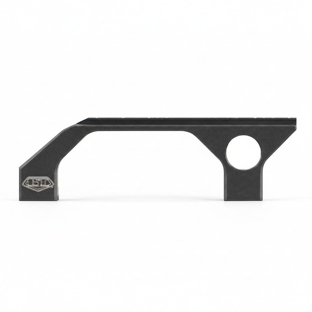 id-paintball BT Fixed Sight Rail aus schwarzem Aluminium für 11 mm Prismenschienen mit integriertem Tragegriff