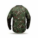 id-paintball Flecktarn Camo Paintball Jersey mit taktischem Tarnmuster, atmungsaktiven Einsätzen und V-Ausschnitt