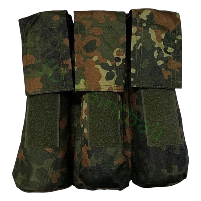 id-paintball Molle Pod Tasche in Flecktarn für 3 Paintball-Pods mit Klettverschluss und robustem Material