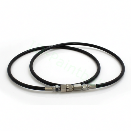 id-paintball Fill Whip Füllschlauch Verlängerung in Schwarz mit 98cm Länge für Paintball HP-Systeme