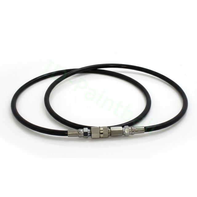 id-paintball Fill Whip Füllschlauch Verlängerung in Schwarz mit 98cm Länge für Paintball HP-Systeme