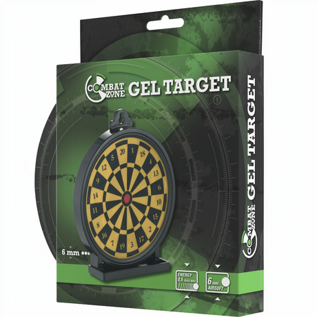 id-paintball Combat Zone Gel Target Zielscheibe mit Dartscheiben-Design für Airsoft bis 0,5 Joule in der Verpackung