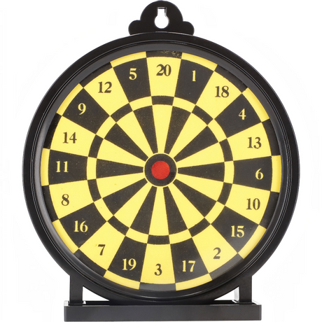 id-paintball Combat Zone Gel Zielscheibe mit gelb-schwarzem Dartboard-Design für Airsoft-Training