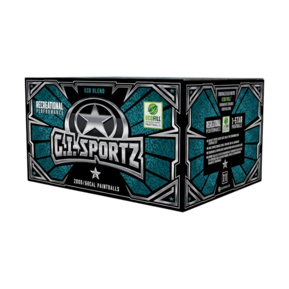 id-paintball GI Sportz 1 Star Paintballs Karton mit 2000 Schuss im Kaliber .68 für Training und Freizeit