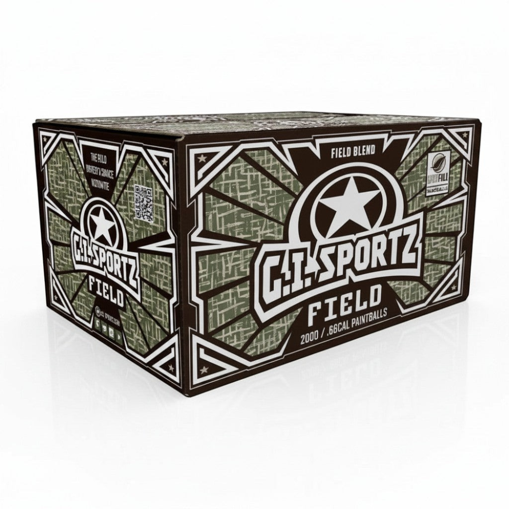 id-paintball GI Sportz Field Paintballs Karton mit 2000 Schuss im Kaliber .68 für Training und Freizeit