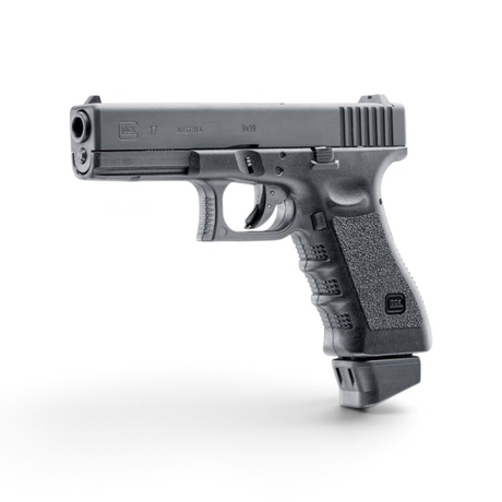 id-paintball GLOCK 17 Deluxe Airsoft Pistole mit schwarzem CNC-Aluminiumschlitten und realistischem Blowback-Effekt