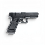id-paintball GLOCK 17 Airsoft Pistole mit Metallschlitten und Blowback-System in schwarzer Optik