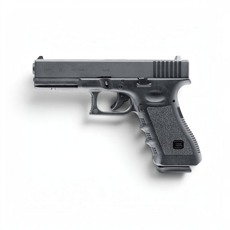 id-paintball GLOCK 17 Gas-Airsoftpistole mit schwarzem Metallschlitten und authentischem Design