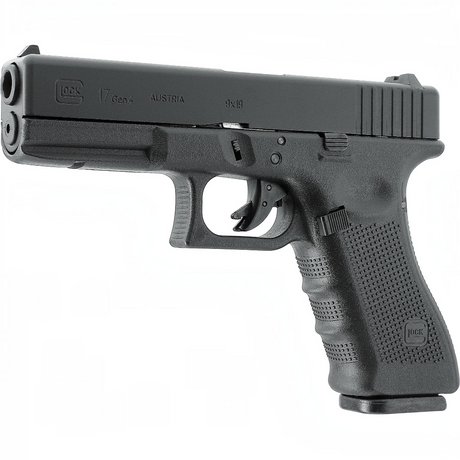 id-paintball GLOCK 17 Gen4 Airsoft Pistole in Schwarz mit Metallschlitten und ergonomischem Griff