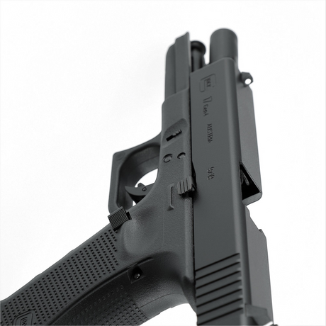 id-paintball GLOCK 17 Gen4 Airsoft Pistole in Schwarz mit Metallschlitten und strukturierter Griffschale
