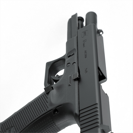 id-paintball GLOCK 17 Gen4 Airsoft Pistole in Schwarz mit Metallschlitten und strukturierter Griffschale