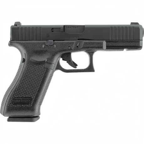 id-paintball Glock 17 Gen5 Airsoft-Pistole in Schwarz mit Metallschlitten und beidhändig bedienbaren Bedienelementen